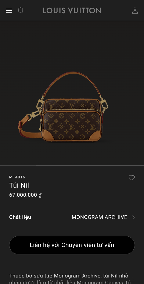 Louis Vuitton M14016
Túi Nil 25.0 x 17.5 x 11.0 cm-duoc-ban-tai-Hvip Bags and Accessories