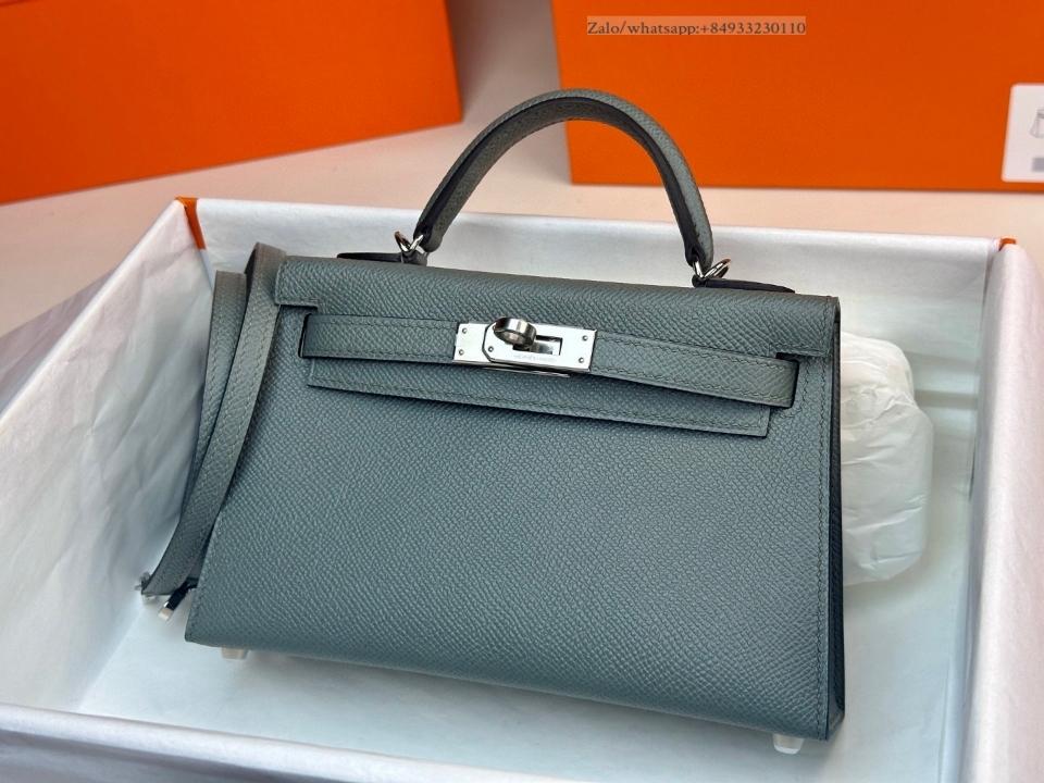 Hermès Kelly mini Vert Amanda epsom PHW -duoc-ban-tai-Hvip Bags and Accessories