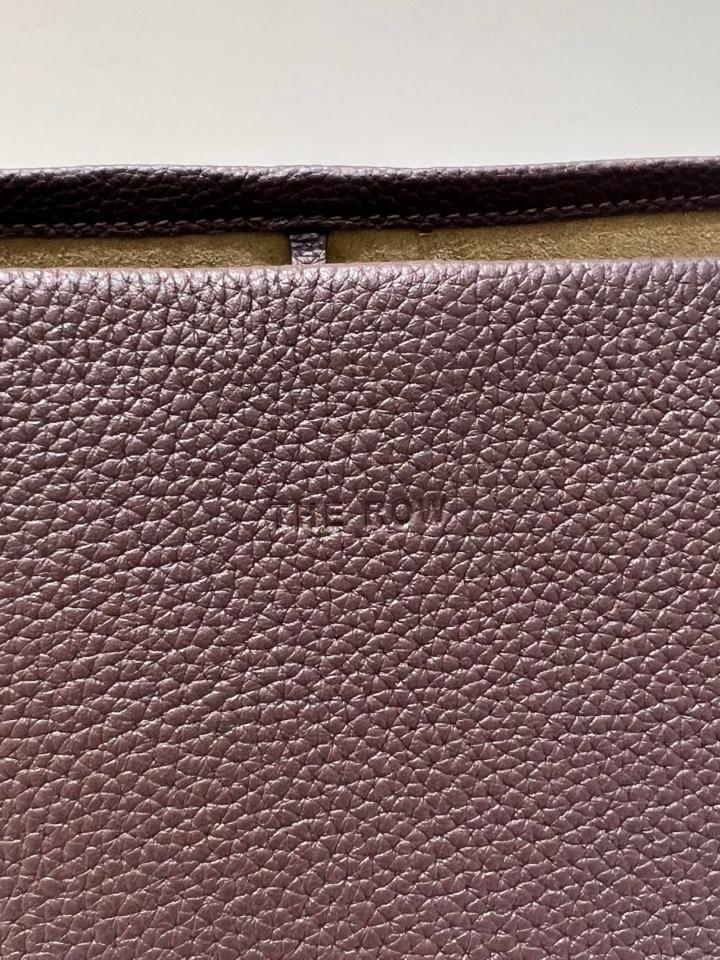 The Row Medium N/S Park Tote Bag in Leather Dark brown 30X28X15.5cm-duoc-ban-tai-Hvip Bags and Accessories