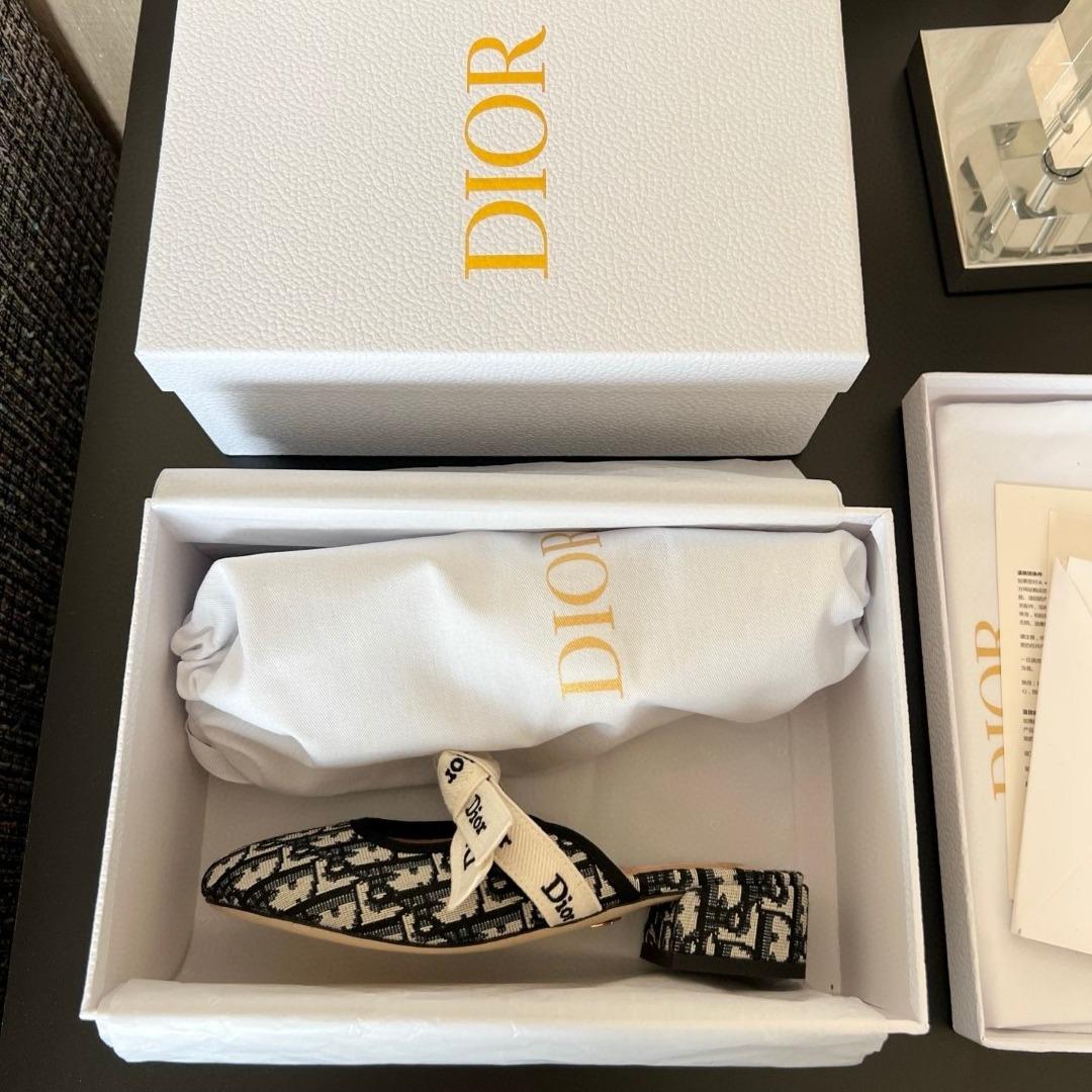 Dior J'adior mule heels cotton Embroidered-duoc-ban-tai-Hvip Shoes and Clothes