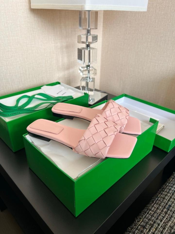 Bottega Veneta Parco Flat Mule pink-duoc-ban-tai-Hvip Shoes and Clothes