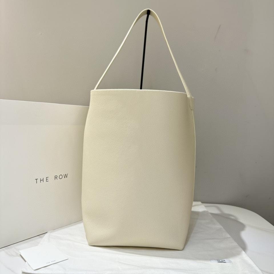 The Row Large N/S Park Tote in Leather ivory  44X38X21cm -25cm-duoc-ban-tai-Hvip Bags and Accessories