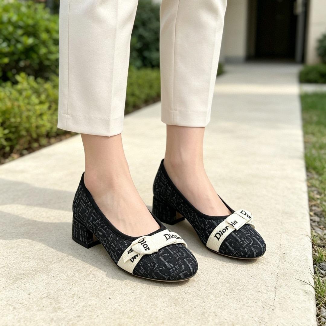 Dior J'aDior Ballet Pump in cotton Embroidered -duoc-ban-tai-Hvip Shoes and Clothes