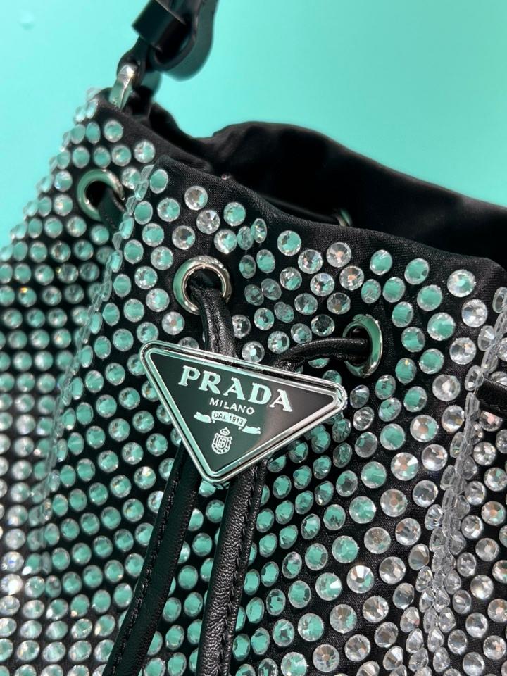 Prada 
Mini crystal-studded satin bag Crystal 1BE067 16x2110cm-duoc-ban-tai-Hvip Bags and Accessories
