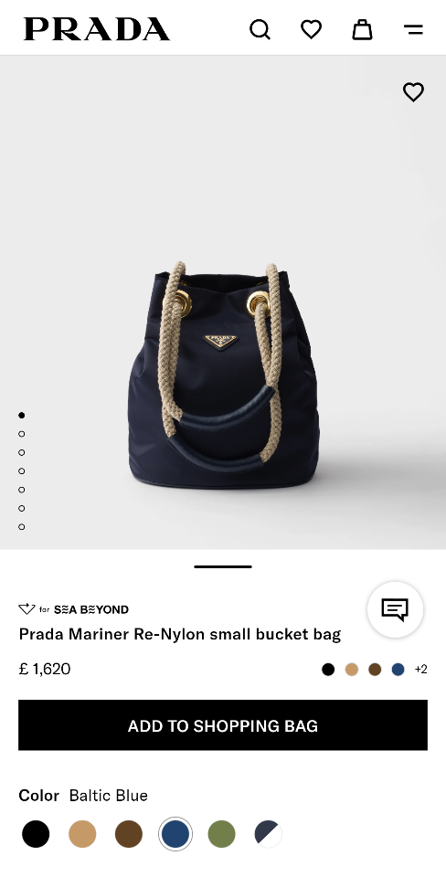 Prada Mariner Re-Nylon small bucket bag Baltic Blue 1BE082 23.5x28x16.5cm-duoc-ban-tai-Hvip Bags and Accessories