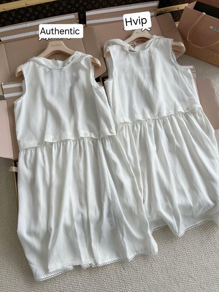 Miu Miu Slubbed poplin dress MF5780-duoc-ban-tai-Hvip Shoes and Clothes