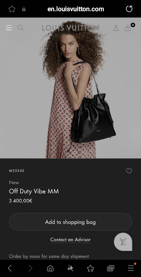 Louis Vuitton M25545
New
Off Duty Vibe MM 24 x 11.5 x 33 cm -duoc-ban-tai-Hvip Bags and Accessories