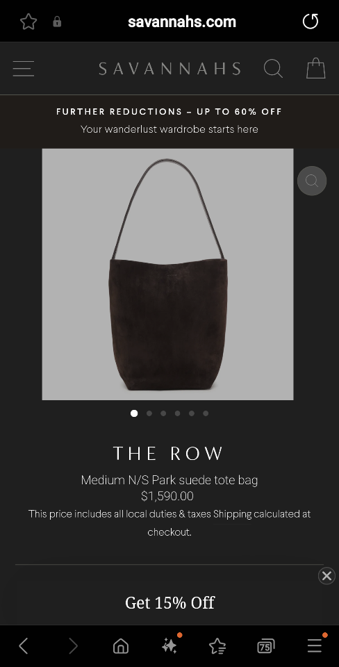 THE ROW
Medium N/S Park suede tote bag mocha 30X28X15.5cm-duoc-ban-tai-Hvip Bags and Accessories
