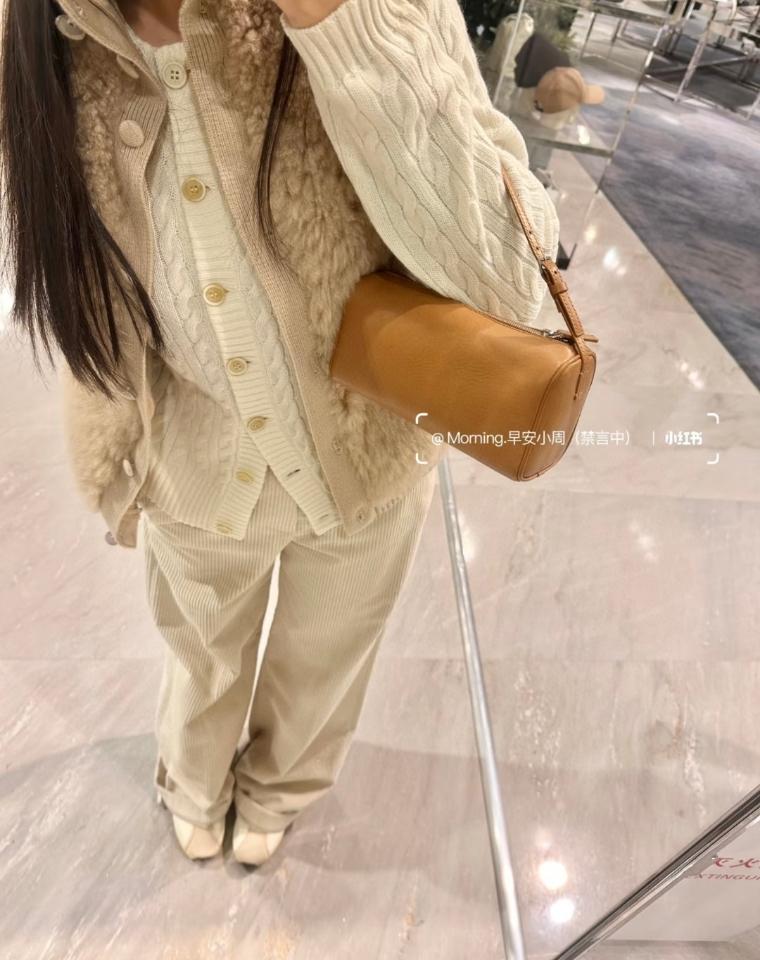The Row 90's Bag in smooth calfskin Leather brown 19.5x10x 8cm -duoc-ban-tai-Hvip Bags and Accessories