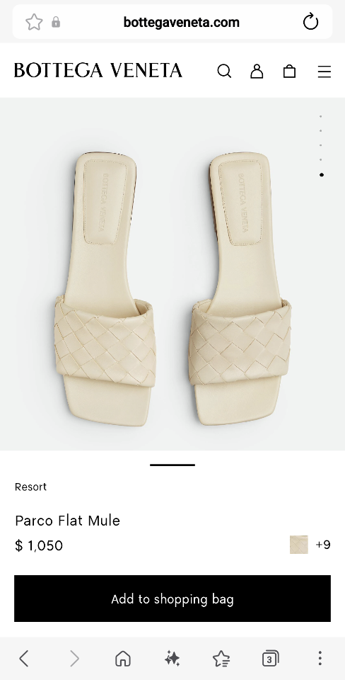 Bottega Veneta Parco Flat Mule sea salt -duoc-ban-tai-Hvip Shoes and Clothes