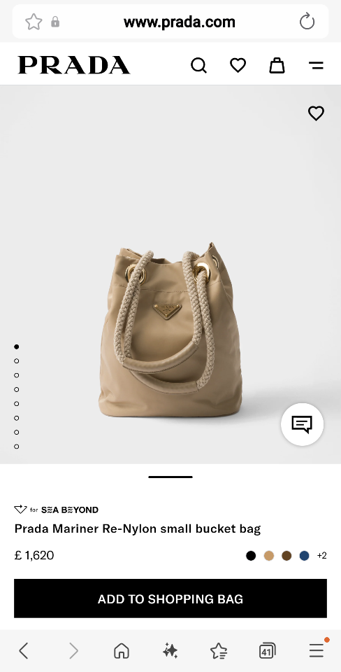 Prada Mariner Re-Nylon small bucket bag caramel 1BE082 23.5x28x16.5cm-duoc-ban-tai-Hvip Bags and Accessories