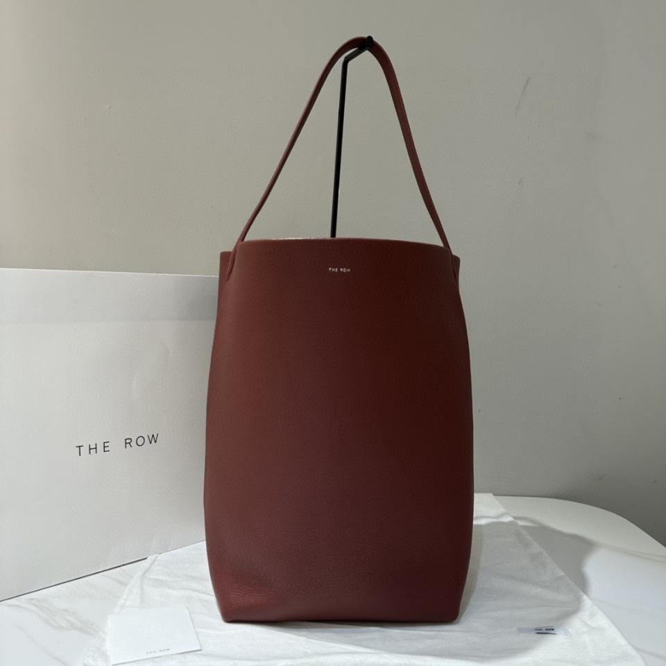 The Row Large N/S Park Tote in Leather Burnt Wood  44X38X21cm -25cm -duoc-ban-tai-Hvip Bags and Accessories