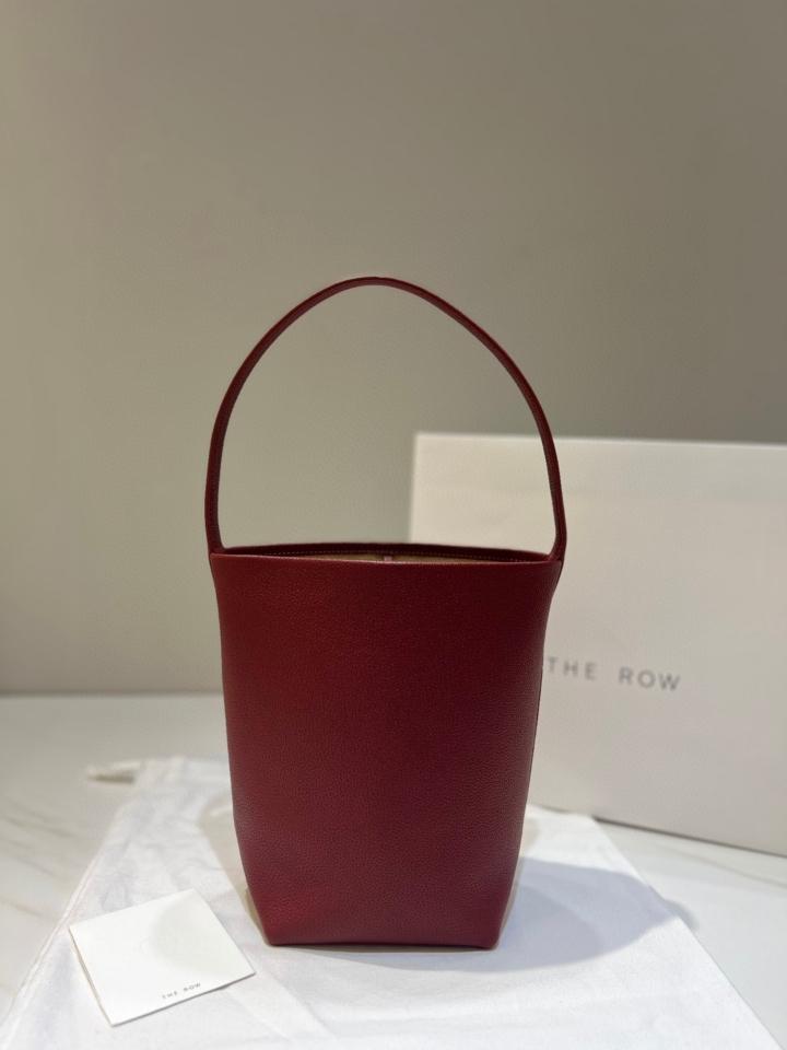 The Row Small N/S Park Tote Bag in Leather Burnt  wood 24X22X11cm -duoc-ban-tai-Hvip Bags and Accessories