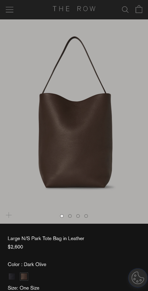 The Row Large N/S Park Tote in Leather Dark brown 44X38X21cm -25cm-duoc-ban-tai-Hvip Bags and Accessories