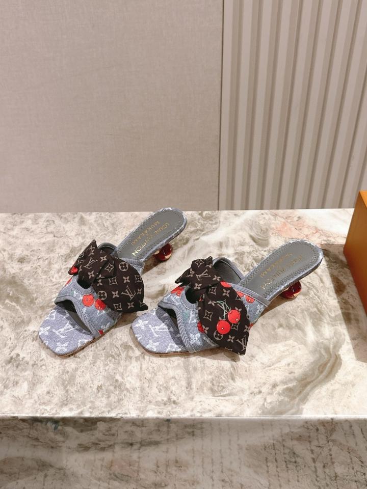 Louis Vuitton LV x TM Cherie Mules grey 🍒55mm (1) -duoc-ban-tai-Hvip Shoes and Clothes