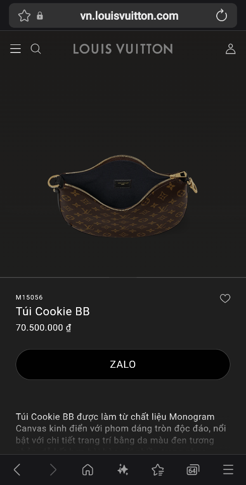 Louis Vuitton M15056
Túi Cookie BB 19 x 5 x 28.5cm-duoc-ban-tai-Hvip Bags and Accessories