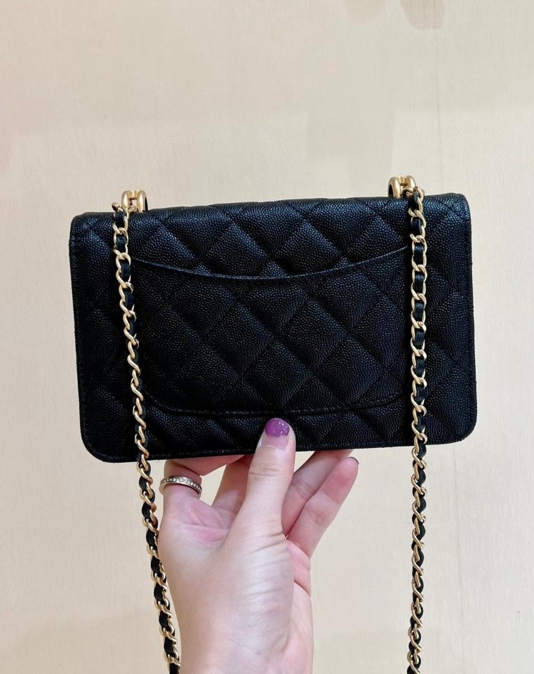 Chanel shoulder bag with top handle grained calfskin gold tone metal, black AP3019 19*12*3.5cm-duoc-ban-tai-Hvip Bags and Accessories