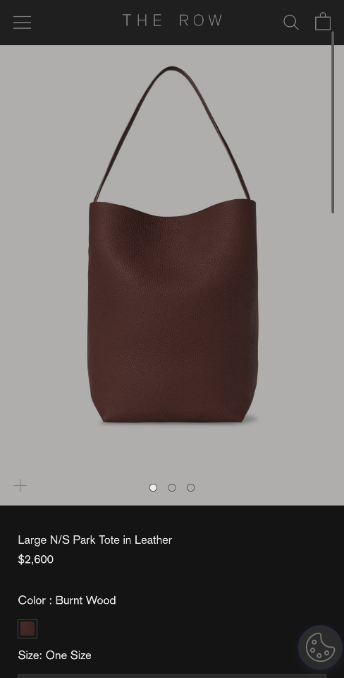 The Row Large N/S Park Tote in Leather Burnt Wood  44X38X21cm -25cm -duoc-ban-tai-Hvip Bags and Accessories