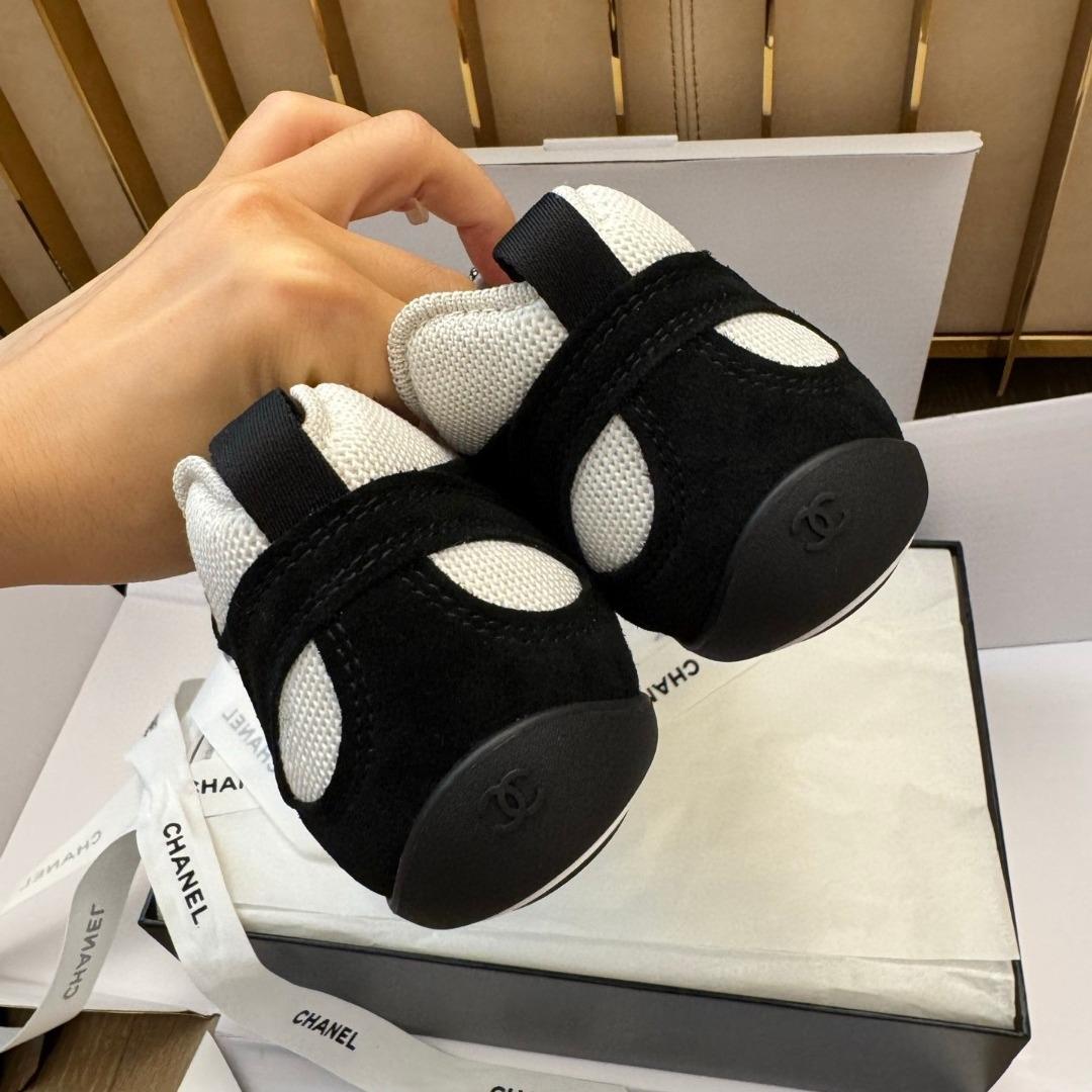 Chanel Trainers Velvet Calfskin & Mixed Fibers Black & White G47413 (1)-duoc-ban-tai-Hvip Shoes and Clothes