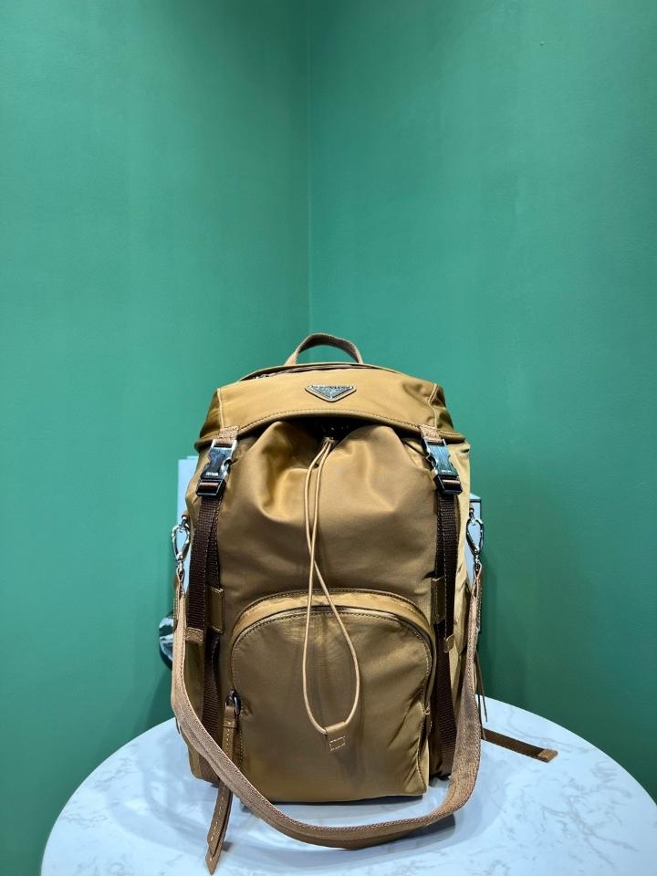 Prada Re-Nylon backpack caramel 1BZ039 25x36x16cm-duoc-ban-tai-Hvip Bags and Accessories