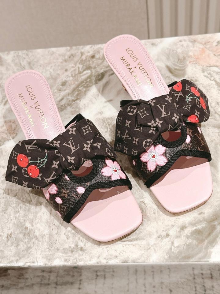 Louis Vuitton LV x TM Cherie Mules leather brown 🌸55mm (1) -duoc-ban-tai-Hvip Shoes and Clothes