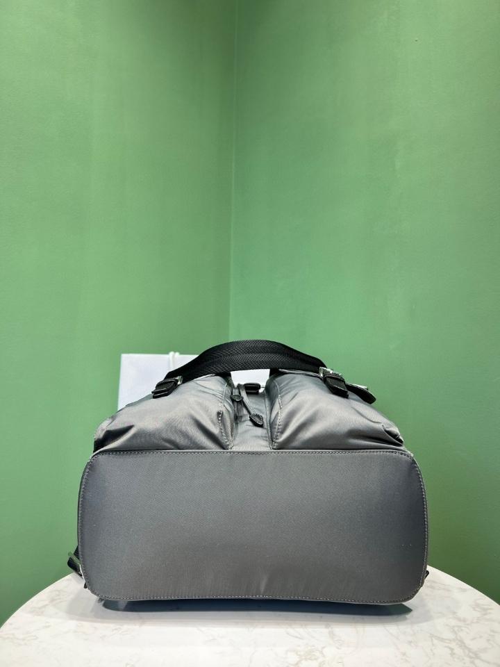 Prada Re-Nylon backpack Mercury Gray 2VZ110 34x39x15cm-duoc-ban-tai-Hvip Bags and Accessories