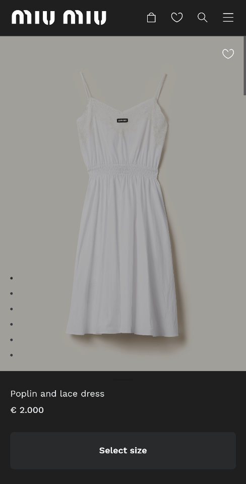 Miu Miu 
Poplin and lace dress MF5856-duoc-ban-tai-Hvip Shoes and Clothes