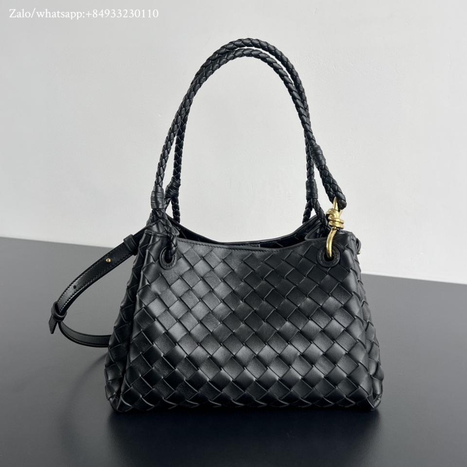 Bottega Veneta medium Parachute black 835921 29.5x17.5x18.5cm -duoc-ban-tai-Hvip Bags and Accessories