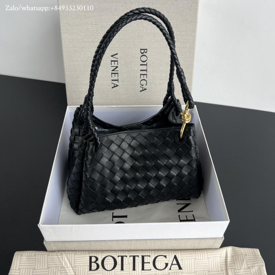 Bottega Veneta medium Parachute black 835921 29.5x17.5x18.5cm -duoc-ban-tai-Hvip Bags and Accessories