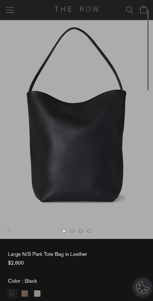 The Row Large N/S Park Tote in Leather black  44X38X21cm -25cm -duoc-ban-tai-Hvip Bags and Accessories