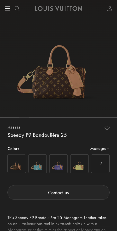 Louis Vuitton MM24443
Runway
Speedy P9 Bandoulière 25 25*15*15CM L1 Sao chép-duoc-ban-tai-Hvip Bags and Accessories