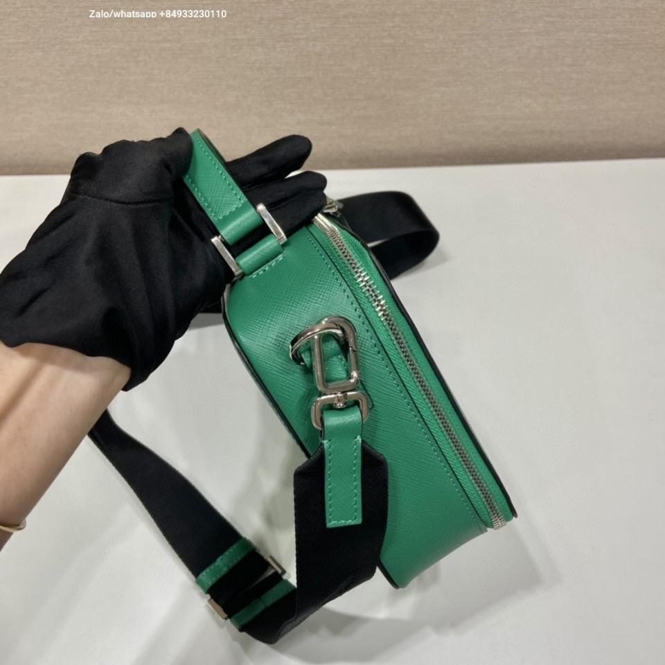 Prada Medium Prada Brique Saffiano leather bag 2VH069 green 22x16x6cm -duoc-ban-tai-Hvip Bags and Accessories