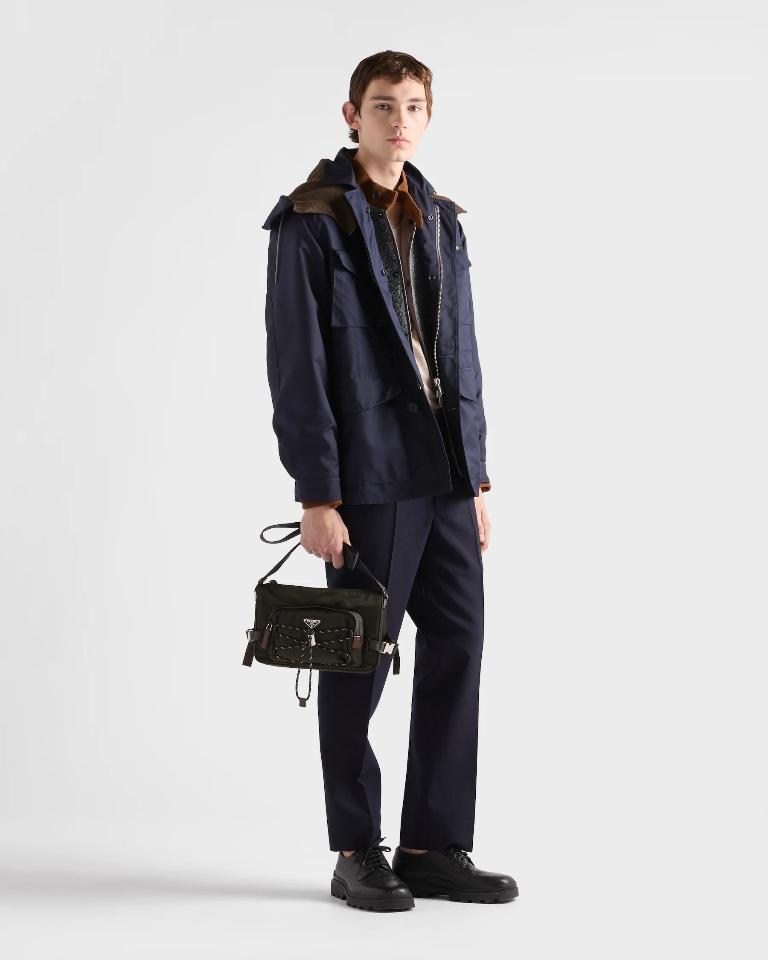 Prada Speedrock Re-Nylon and leather shoulder bag Camouflage Green 2VH192 28x17.5x10cm-duoc-ban-tai-Hvip Bags and Accessories