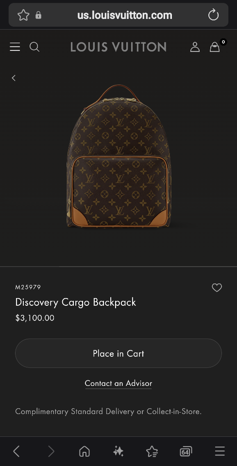 Louis Vuitton M25979
Discovery Cargo Backpack 39 x 19 x 30 cm-duoc-ban-tai-Hvip Bags and Accessories
