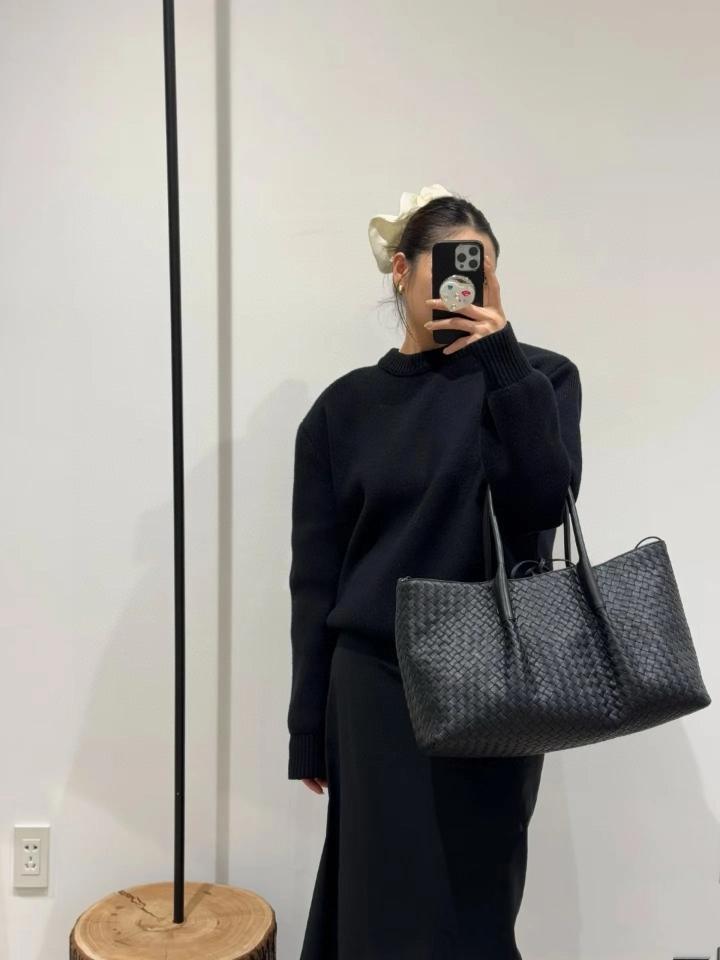 Bottega Veneta Large Pinacoteca Black/fondant 817166 23*43*14.5cm-duoc-ban-tai-Hvip Bags and Accessories