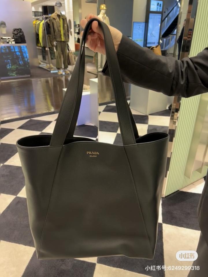 Prada leather tote bag black 2VG122 38x42x17cm-duoc-ban-tai-Hvip Bags and Accessories