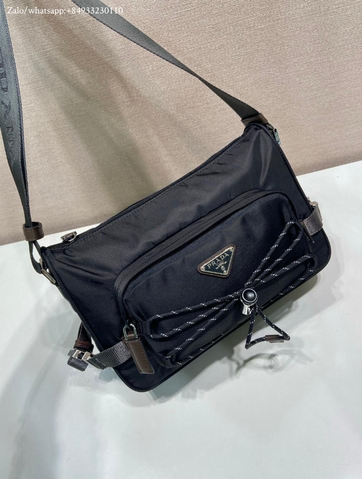 Prada Speedrock Re-Nylon and leather shoulder bag black 2VH192 28x17.5x10cm-duoc-ban-tai-Hvip Bags and Accessories
