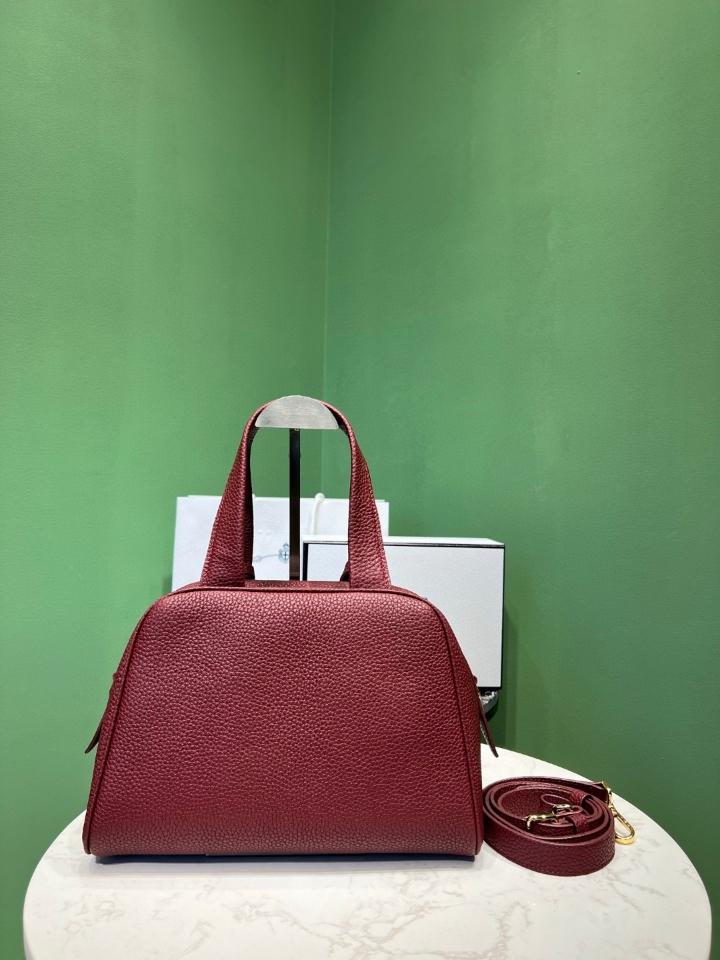 Prada Medium leather top-handle bag red 1BB149 28x20x13 cm -duoc-ban-tai-Hvip Bags and Accessories