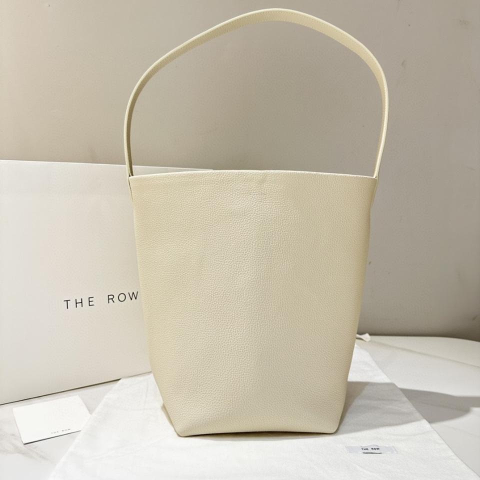 The Row Medium N/S Park Tote Bag in Leather ivory 30X28X15.5cm-duoc-ban-tai-Hvip Bags and Accessories