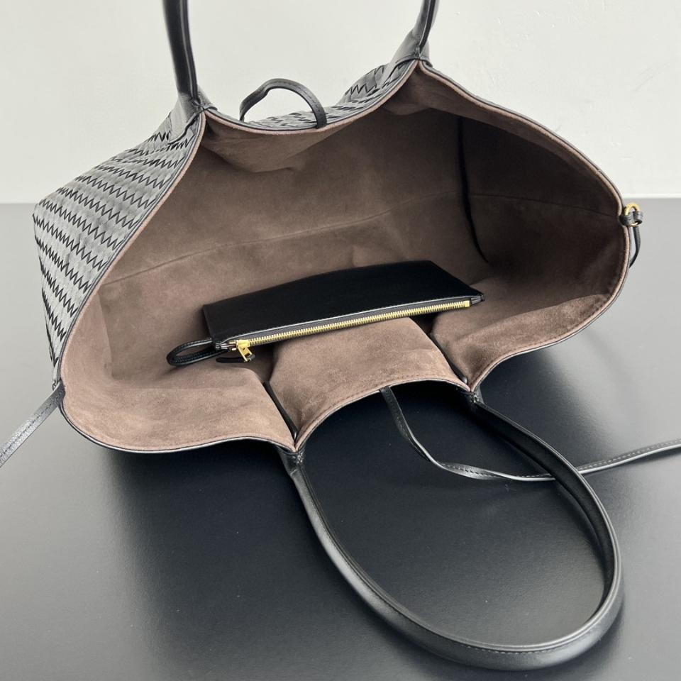 Bottega Veneta Large Pinacoteca Black/fondant 817166 23*43*14.5cm-duoc-ban-tai-Hvip Bags and Accessories