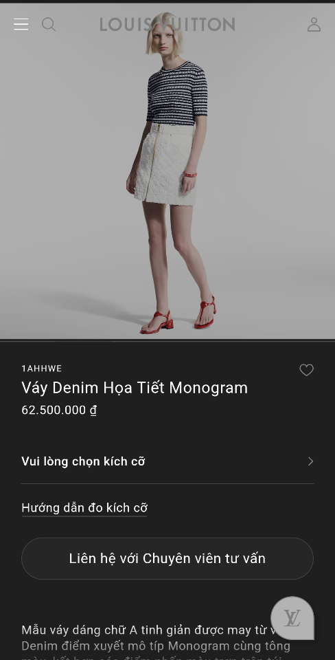 Louis Vuitton 1AHHWE
Váy Denim Họa Tiết Monogram-duoc-ban-tai-Hvip Shoes and Clothes