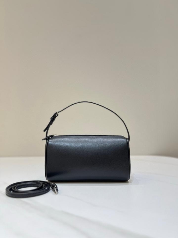 The Row 90's Bag in smooth calfskin Leather black 19.5x10x 8cm-duoc-ban-tai-Hvip Bags and Accessories