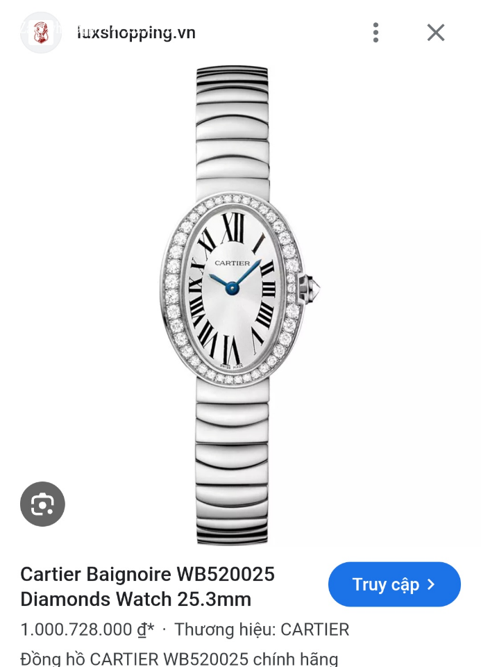 Cartier Baignoire WB520025,real Diamonds Watch -duoc-ban-tai-Hvip Bags and Accessories