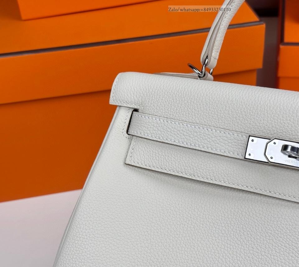 Hermès Kelly 32 Craie togo PHW -duoc-ban-tai-Hvip Bags and Accessories