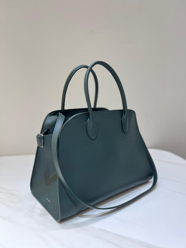 The Row Soft Margaux 12 Bag in Leather green 32x15x25cm-duoc-ban-tai-Hvip Bags and Accessories