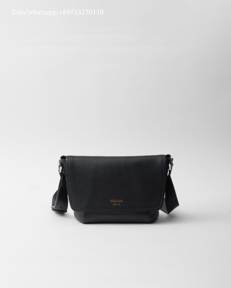 Prada medium leather shoulder bag black 2VD069 22x22x12cm-duoc-ban-tai-Hvip Bags and Accessories