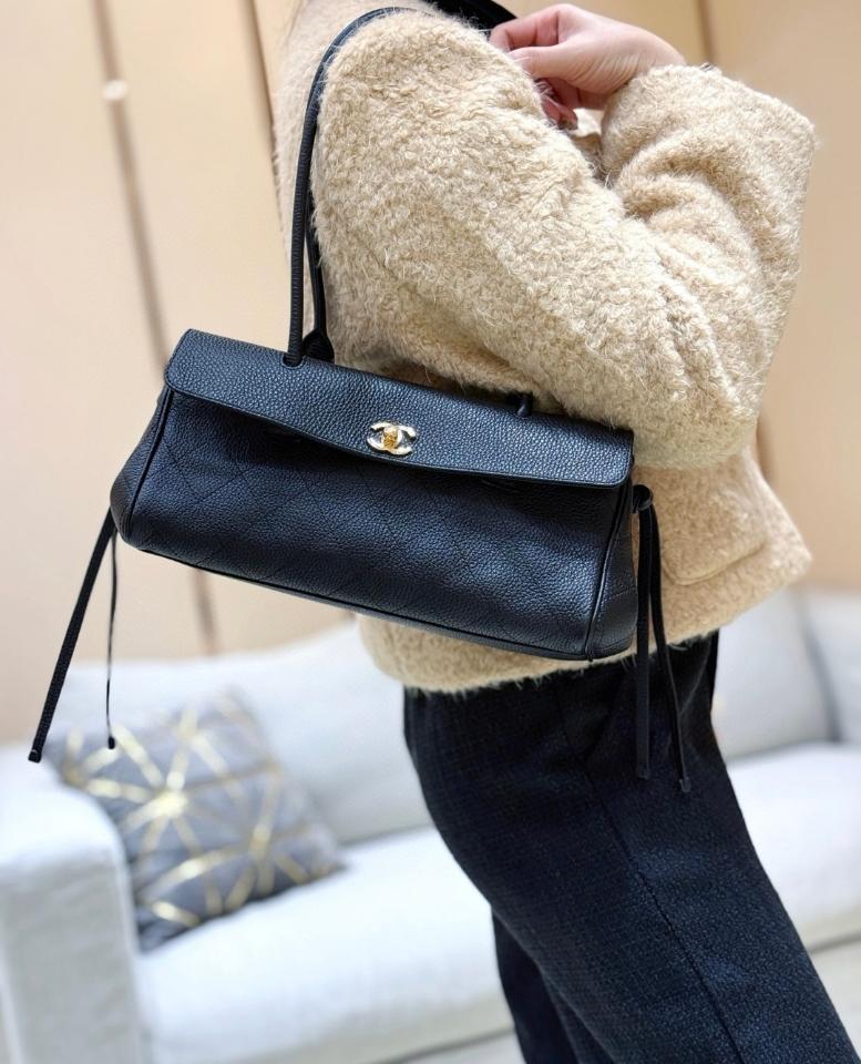 Chanel Small Shopping Bag   Grained Calfskin & Gold-Tone Metal black 15*30.5*11.5cm AS6288-duoc-ban-tai-Hvip Bags and Accessories
