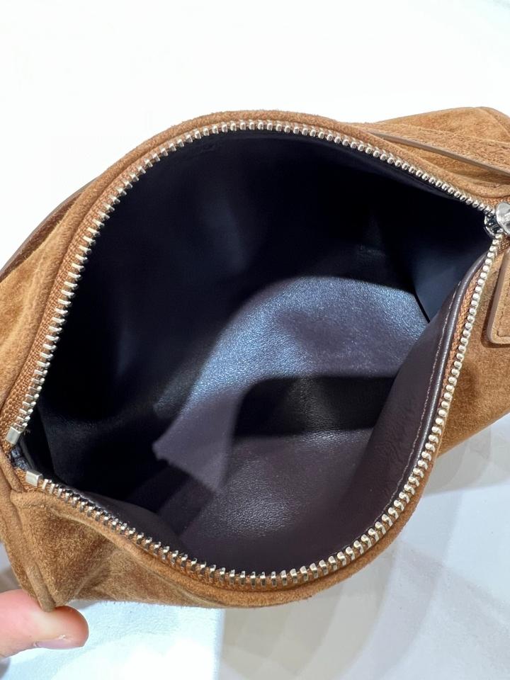 The Row 90's Bag in Nubuck dark brown 19.5x10x8cm -duoc-ban-tai-Hvip Bags and Accessories