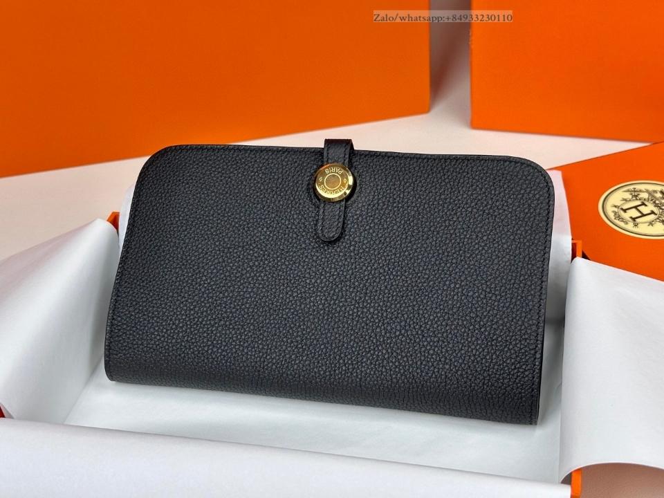 Hermès Dogon Duo wallet noir togo GHW -duoc-ban-tai-Hvip Bags and Accessories