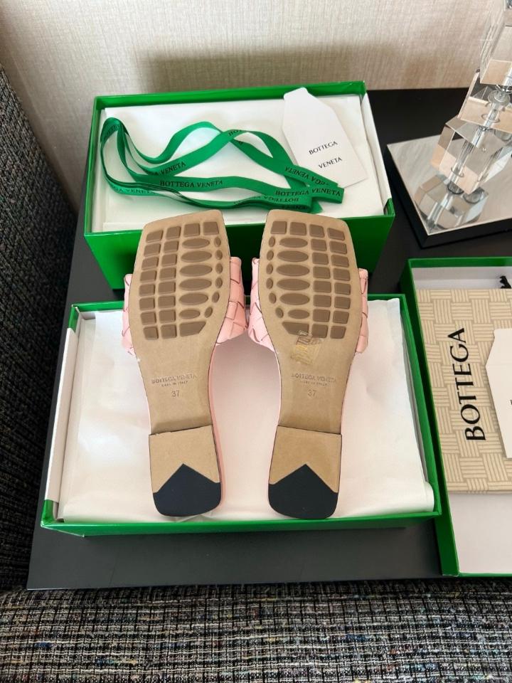 Bottega Veneta Parco Flat Mule pink-duoc-ban-tai-Hvip Shoes and Clothes